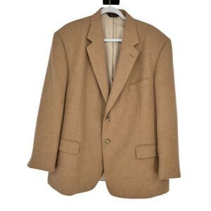 Vintage 100% Camel Hair Men’s Blazer Sport Coat Size 46R Classic Academia